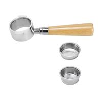 51mm Coffee Bottomless Portafilter,Compatible for Delonghi Ec680 685 with Replacement Filter Basket Naked Portafilter Espresso Machine Tool(2Nails 51mm Beech)