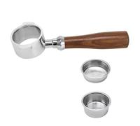 51mm Coffee Bottomless Portafilter,Compatible for Delonghi Ec680 685 with Replacement Filter Basket Naked Portafilter Espresso Machine Tool(2Nails 51mm Red Wood)