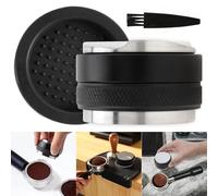 51mm Coffee Distributor & Tamper, Dual Head Coffee Leveler and Espresso Tamper Base Fit for 51mm Breville Portafilter, Adjustable Depth Professional Barista Espresso Hand Tamper for Espresso Machine