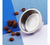 51mm Coffee Filter Basket, 2 Cup Non-Pressurized Stainless Steel Reusable Filter for Espresso Machines, Compatible with Breville Krups Dor Cafe Roma and 51-52.5mm Portafilters