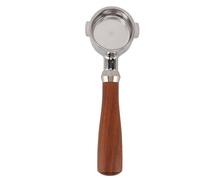 51mm Coffee Portafilter with Wooden Handle, 304 Stainless Steel Bottomless Design, 2 Ears Detachable Filter Holder - Easy Cleaning, Efficient Extraction, Compatible with Delonghi