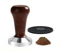 51mm Coffee Tamper, Professional Espresso Press with Solid Stainless Steel Base & Durable Heat-Resistant Bakelite Handle (Wood-Grain Style), Compatible with DeLonghi Dedica EC680/EC685, ECP3420