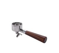 51mm Double Spout Coffee Portafilter,Compatible for Delonghi, EC680 EC310 Replacement Filter Basket Espresso Machine Handle Cafe Accessories(51MM 2Ear RosewoodD)