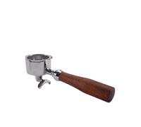 51mm Double Spout Coffee Portafilter,Compatible for Delonghi, EC680 EC310 Replacement Filter Basket Espresso Machine Handle Cafe Accessories(51MM 3Ear RosewoodE)