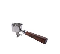 51mm Double Spout Coffee Portafilter,Compatible for Delonghi, EC680 EC310 Replacement Filter Basket Espresso Machine Handle Cafe Accessories(51MM 3Ear RosewoodC)