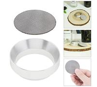 51mm Espresso Dosing Funnel and Puck Screen, Magnetic Espresso Coffee Dosing Ring, Reusable 1.7mm Thickness Espresso Puck Screen 316 Stainless Steel Fits 51mm Portafilter
