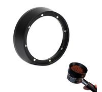 51mm Espresso Dosing Ring, Matte Black Aluminium Catcha with 8 Strong Magnets, Keeps Worktop Clean During WDT & Tamping, Coffee Machine Portafilter Parts for Home Brewers
