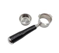 51MM Espresso Machine Bottomless Stainless Steel Handle Filter Coffee Basket,Compatible for Homex,Compatible for Sachi,(Black)