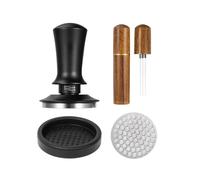 51mm Espresso Tamper and Stirrer Set, Espresso Coffee Tamper with Flat Spring Loaded Stainless Steel Base