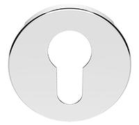 51mm Euro Profile Round Escutcheon 8mm Depth Concealed Fix Polished Chrome