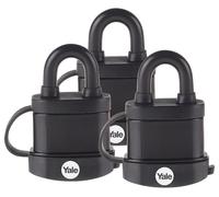 51mm High Security Weatherproof Padlock, 3 Pack - Y220B/51/118/3