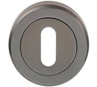 51mm Lock Profile Escutcheon Chamfered Edge Concealed Fix Black Nickel