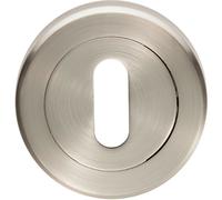 51mm Lock Profile Escutcheon Chamfered Edge Concealed Fix Satin Nickel