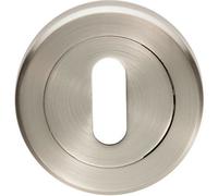 51mm Lock Profile Escutcheon Chamfered Edge Concealed Fix Satin Nickel