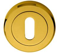 51mm Lock Profile Escutcheon Chamfered Edge Concealed Fix Stainless Brass