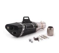 51MM Motorcycle Exhaust Pipe For Kawasaki For Z650 For Z900 For ER6N Exhaust Silencer Slip On Exhaust Muffler Pipe Tailpipe Muffler Exhaust(Color 2)