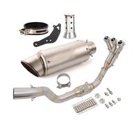 51MM Motorcycle Exhaust Pipe Silencer For Tracer 900 9 GT 2021-2023 Exhaust Muffler Header Pipe Middle Link Pipe Tube Exhaust Pipe Muffler(Color 1)