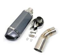 51mm Motorcycle Exhaust System Modified Pipe For Benelli For Leoncino 500 Middle Link Stainless Steel(Style 3)