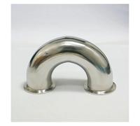 51mm O/D 2" Tri Clamp 304 Stainless Steel Ferrule 180 Degree Bend Elbow Three Pipe Fitting for