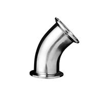 51mm O/D 2" Tri Clamp 304 Stainless Steel Sanitary Ferrule 45 Degree Elbow Pipe Fitting for Homebrew Cheerfully
