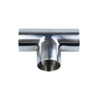51mm Pipe OD Butt Weld Tee 3 Way Connector Pipe Fitting SUS304 Stainless Homebrew VOGGWBMQ