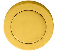 51mm Polished Brass Blank Escutcheon - Concealed Fix Rose - Modern Keyhole Cover | Door Keyhole Cylinder Plate Cover - for Use with Lever on Rose Door Handles - Door Fixing Hardware