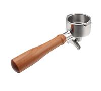 51mm Portafilter 2 Ears with Double Spout Compatible for Delonghi ECP3420/ ECP3630/ ECP3120/ EC260/ ECP35.31 | Filter Basket Included with Wooden Handle
