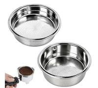 51mm Portafilter, Coffee Filters for Enhanced Extraction, 2-Piece Set with Precision Perforations, Compatible with Manual Espresso Machines, Durable Stainless Steel Construction