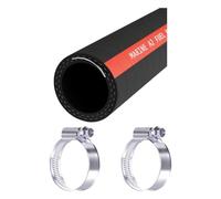 51mm Rubber Marine Fuel Hose ISO7840 + 2 Hose Clips, Fuel Line 10m | -40°C to +100°C (+120°C Peak) | 32.8ft Workshop Stock | 63mm Outer, 6mm Wall, 5/15 Bar Work/Burst | Braid & Wire Helix