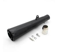 51MM Universal Motorcycle Exhaust Muffler Pipe Black Chrome Color Fit Cafe Racer For Hayabusa 1999 For GSXR1300 For CBR600 HP4 Motorcycle Exhaust Muffler(Black)