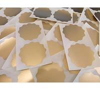 51mm Wavy Edge, Matt Gold, Certificate Wafer Company Seal Labels, Stickers for Embossing, Awards & Rewards