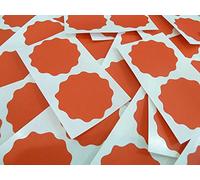 51mm Wavy Edge, Matt Red, Certificate Wafer Company Seal Labels, Stickers for Embossing, Awards & Rewards