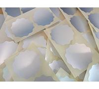 51mm Wavy Edge, Matt Silver, Certificate Wafer Company Seal Labels, Stickers for Embossing, Awards & Rewards