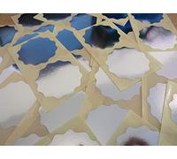 51mm Wavy Edge, Shiny Silver, Certificate Wafer Company Seal Labels, Stickers for Embossing, Awards & Rewards