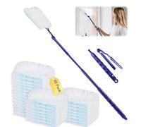 51Pack for Swiffer Flash Dust Magnet Refill Kit, for Flash Duster Dust Magnet Refills Disposable Duster Heads, With Adjustable Handle, for Blinds, Car Dashboard, Keyboard