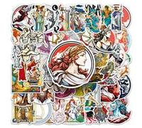 51PCS Ancient Greek Mythology Stickers for Water Bottle,Skateboard,Car,Laptop,Helmet,Notebook,Scrapbook,Luggage,Trendy Retro Myth Vinyl Decal,Teens Adult Sticker,Cartoon Aesthetic Graffiti Sticker
