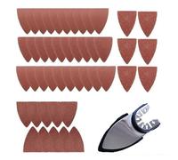 51Pcs Finger Sanding Pads, Hook and Loop Finger Sandpaper for Finger Oscillating Multi Tool Sanding Pad, Abrasive Paper Triangular Sanding Pads Machine Sanding Paper Kit Grit 60/80/120/180/240