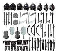 51PCS Medieval Ancient Rome Egypt Weapons Accessory Set, Military Armor Kit Compatible with Other Building Blocks, Battle Scene & MOC Creations for Teens & Collectors