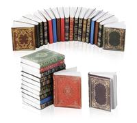 51pcs Miniature Books, 1:12 Scale Miniatures Dollhouse Books Assorted Timeless Dollhouse Decoration Accessories Christmas Pretend Play Toy for Boys and Girls, Bedroom, Study Room