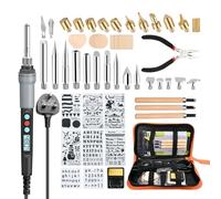 51PCS Wood Burning Kit, 90W Wood Burning Soldering Iron with Temperature Control 180~480℃, Professional Pyrography Tool with Interchangeable Tips, Pyrography Pen for Beginners/Engraving/DIY Wood Art