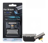 51S/51B Electric Shaver Foil & Cutter. Shaver Replacement Head. Compatible for Braun Series 5 and 8000 Series 510 530 540 550 8998 8595 8590 5643 5644 5645(51B Black)