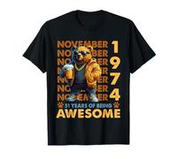 51st Birthday Bear Legends November 1974 51 Years Old Mens T-Shirt