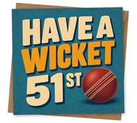 51st Birthday Card for Her, Funny Design | Eye-catching greeting card; Funny artwork for her on a 51st birthday with a warm, memorable feel