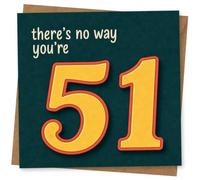 51st Birthday Card for Him or Her, Funny Design