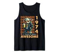 51st Birthday Cow Legends December 1974 51 Years Old Mens Tank Top