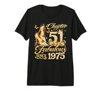 51st Birthday Queen Chapter 51 Fabulous Since 1975 Women Premium T-Shirt