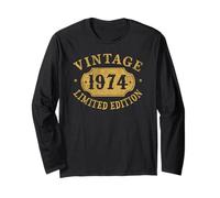51st Birthday Women 51 Year Old Men Funny 1974 51 Year Old Long Sleeve T-Shirt