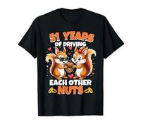 51st Wedding Anniversary 51 Years Of Driving Each Other Nuts T-Shirt