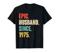 51st Wedding Anniversary For Him - Epic Husband Since 1975 T-Shirt