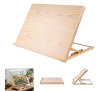 51x65x48CM Wooden Drawing Board Folding Easel and Craft Workstation with 5 Angle Adjustable for Artists & Crafters Portable Beech Wood Table Top Easy to Store Suitable A2 A3 Paper